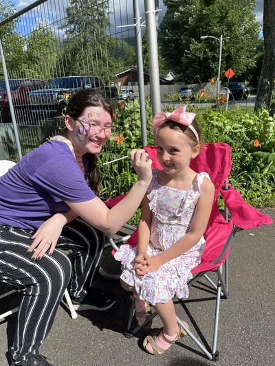 Face painting, Seafood Festival, May 2025