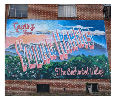 Young Harris mural
