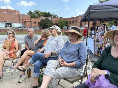 PorchFest crowd enjoying live music